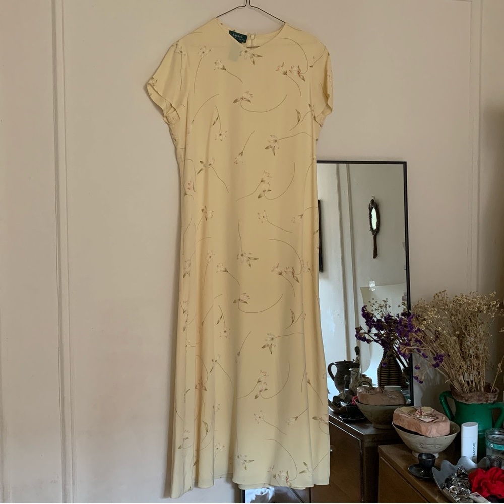 Vintage pure silk Ralph Lauren maxi dress size 12